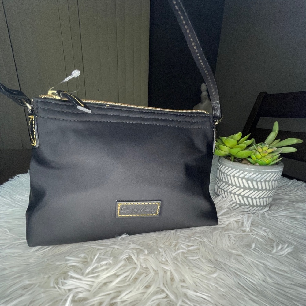 Dooney & Bourke Nylon Leather Trim Shoulder Bag - Picture 3 of 13